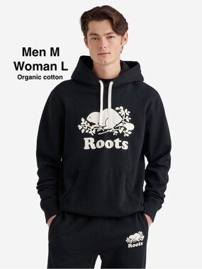 Roots Organic Original Kanga Hoodie Size M unisex ⭐️⭐️⭐️⭐️⭐️